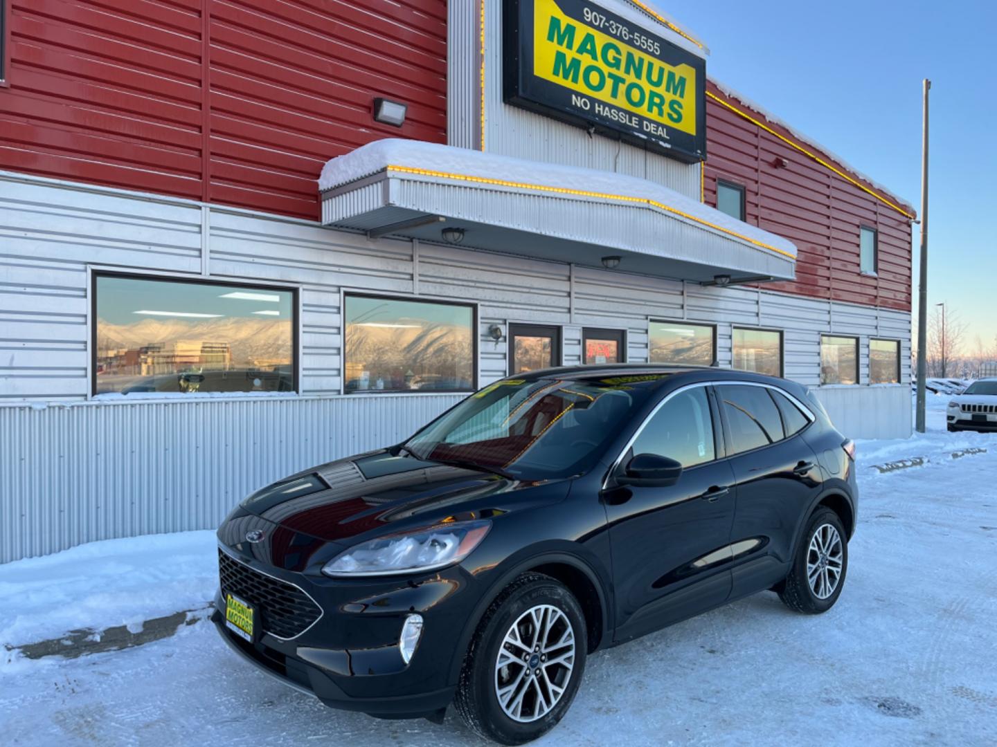 2022 BLACK /black leather FORD ESCAPE SEL (1FMCU9H66NU) with an 1.5L engine, Automatic transmission, located at 1960 Industrial Drive, Wasilla, 99654, (907) 274-2277, 61.573475, -149.400146 - Photo#0